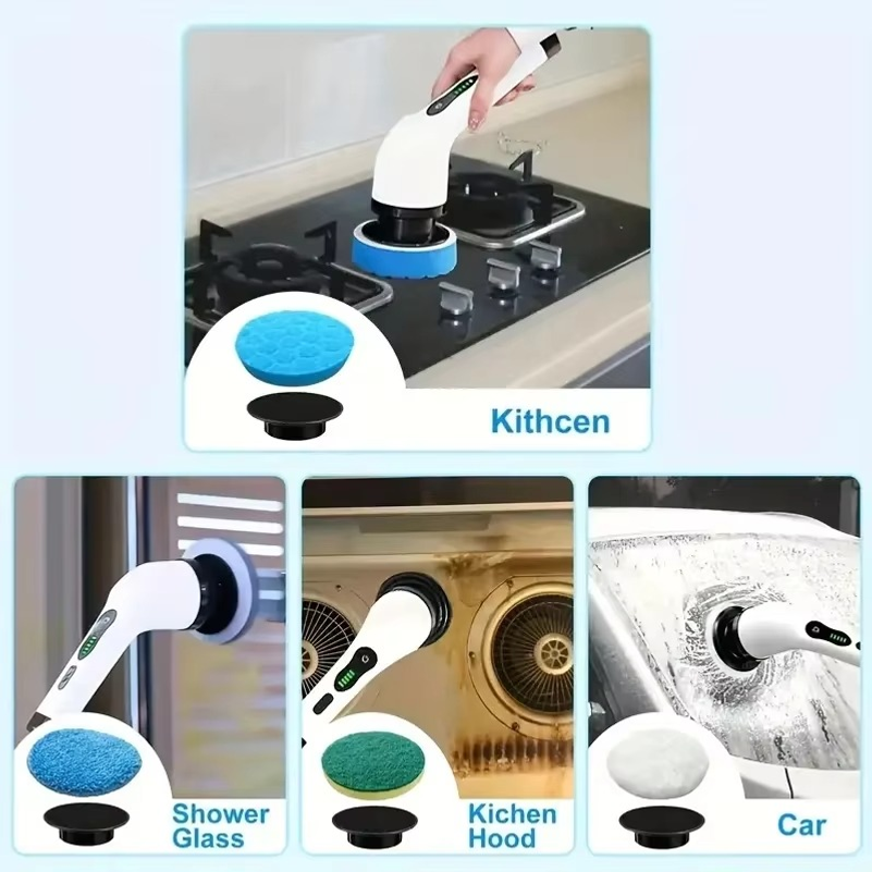 TurboScrub Pro Rechargeable Electric Spin Scrubber – Cordless Turbo Cleaning Brush
