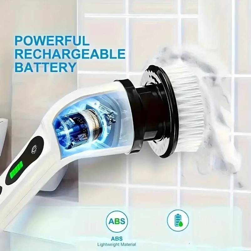 TurboScrub Pro Rechargeable Electric Spin Scrubber – Cordless Turbo Cleaning Brush