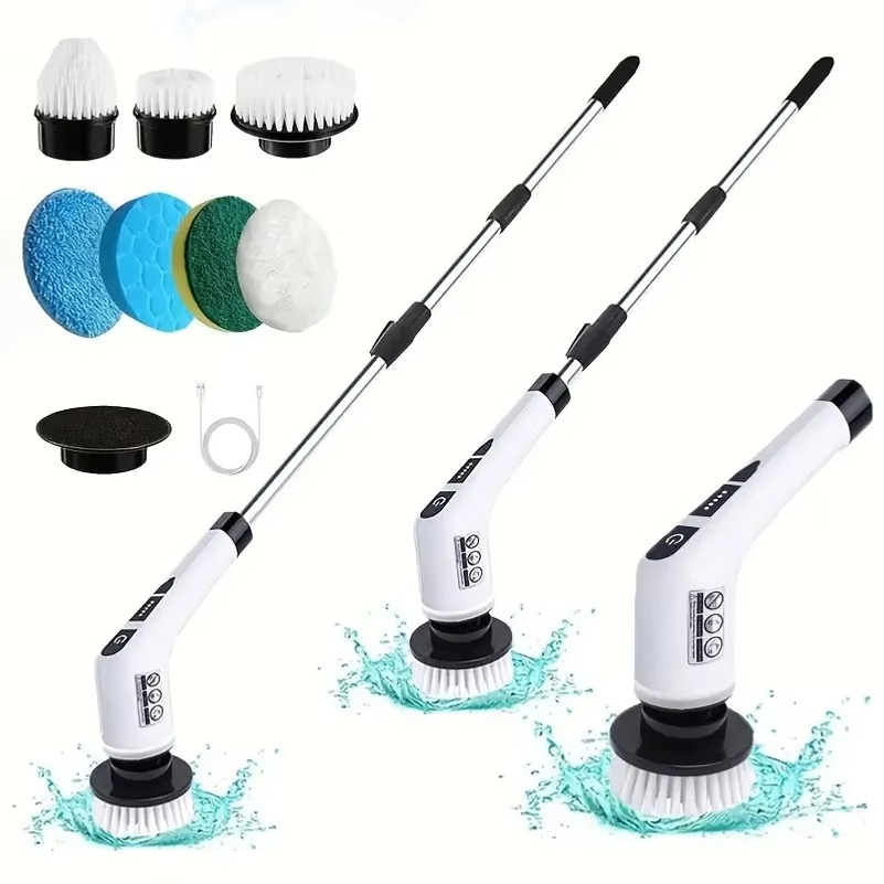 TurboScrub Pro Rechargeable Electric Spin Scrubber – Cordless Turbo Cleaning Brush