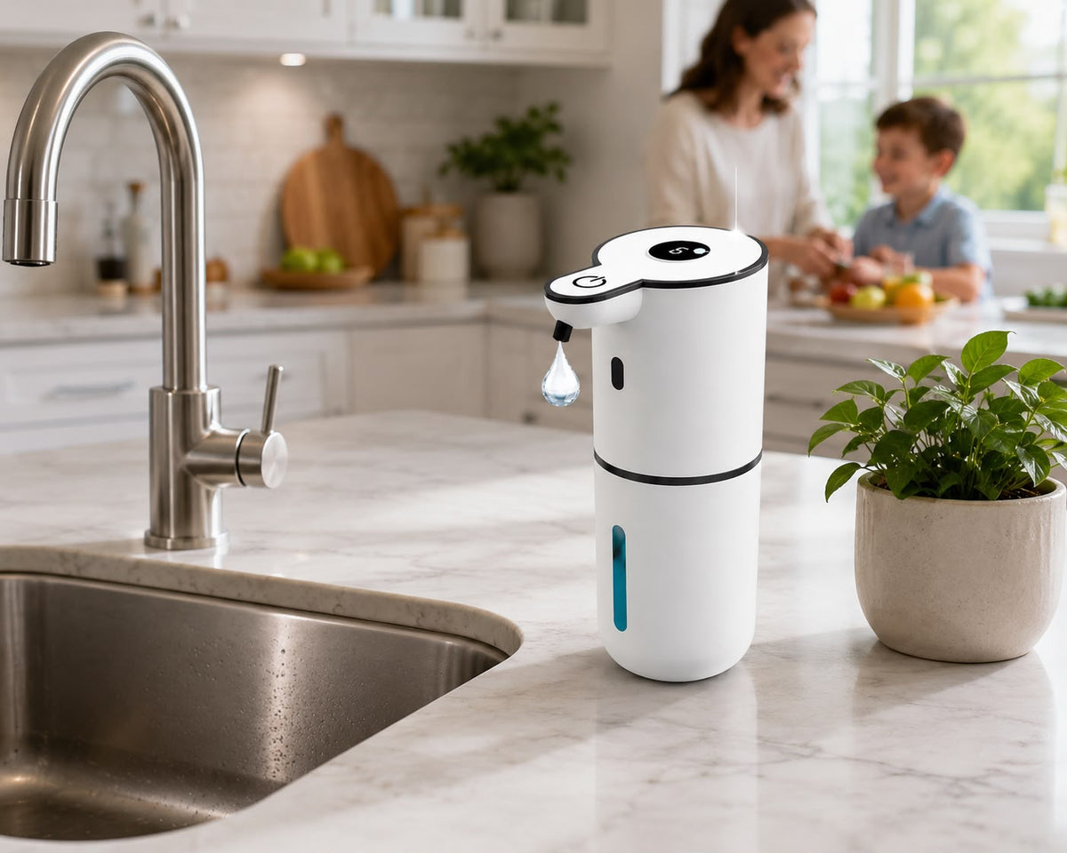 HygenPro Touchless Foaming Soap Dispenser – 380ml USB Rechargeable, 4-Level Adjustable